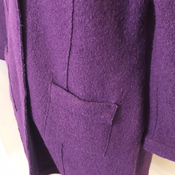Alexandra Bartlett 100% Wool Purple Coat Size Large - Picture 5 of 11
